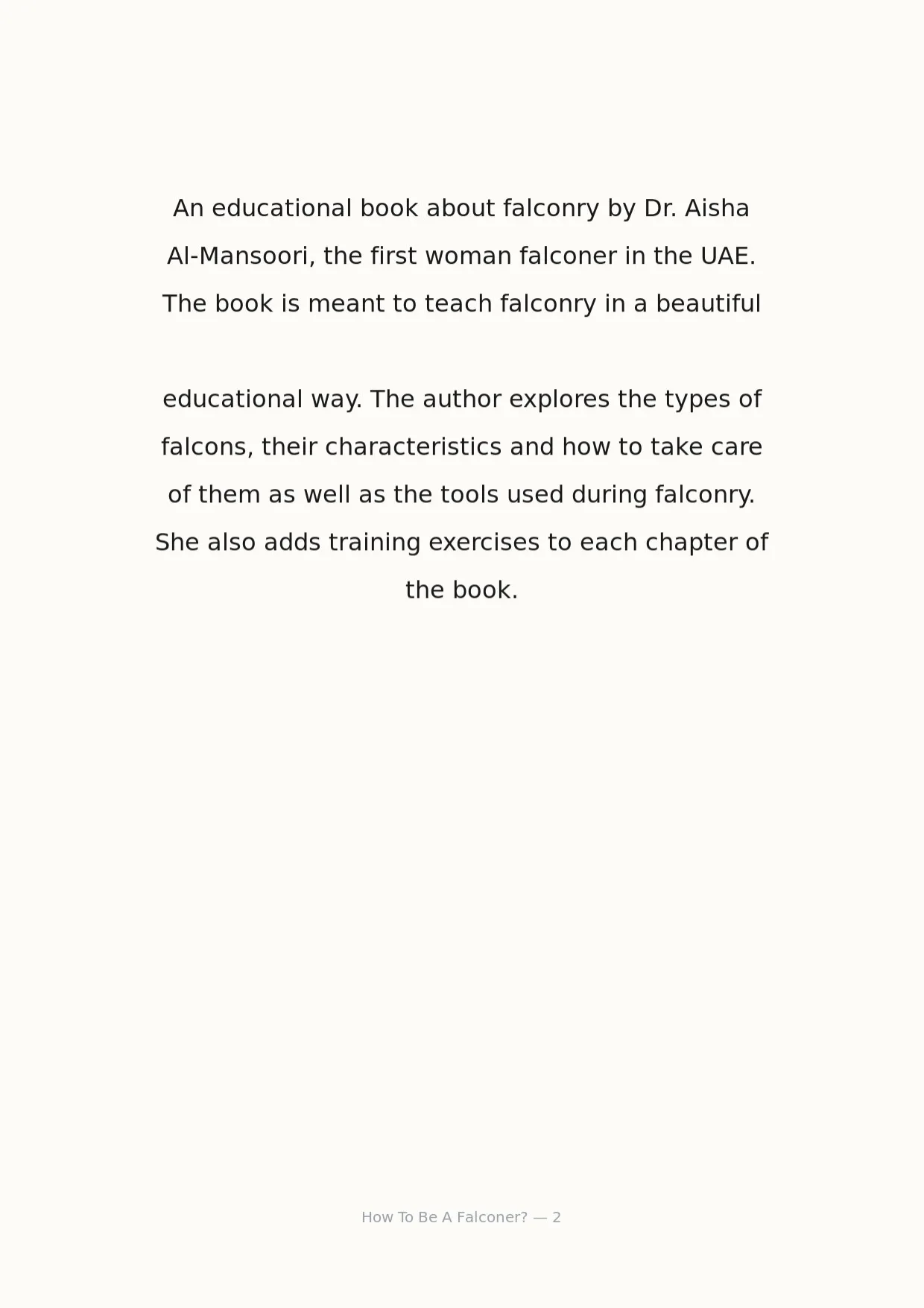 صفحة 2 من How To Be A Falconer?